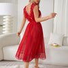Sexy Polka Dot Nightdress Princess Cami Dress Summer Women Mesh Private Pajamas Backless Outerwear