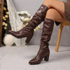 Pointed Pleated-Sleeve High Heel Fashion Boots by FitiqueFit