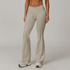 Nude Feel Yoga Pants Cross High Waist Running Sports Casual Skinny Bell Bottom Pants Women