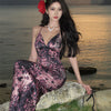 Stitching Butterfly Decoration Fashionable Vacation Style Dress