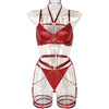 Sexy Underwear Three Piece Set Autumn Best Underwear Chain on Neck Waist Seal Heavy Craft