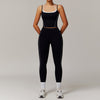 Faux Two Piece Halter Beauty Back Yoga Fold High Waist Casual All-Match Workout Exercise Outfit