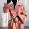 Women's Fashion Double-sided Cashmere Water Ripple Coat