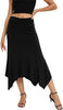 Women's Waist Pleating Fashionable Elegant Irregular Hem Skirt