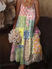 🌺 European & American Style Floral Art Print Sling Holiday Dress by FitiqueFit