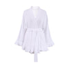 Long-sleeved Pajamas Crepe Cotton Ruffles Nightgown Shorts Suit Loose Cross-border Home Wear