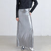 High Street Reflective Waist A- Line Skirt