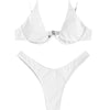 European And American Steel Bracket Solid Color Swimsuit