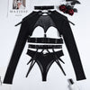 Sexy Three Piece Set at Complex Strap Halter Waist Seal Nightclub Sexy Underwear