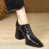 Women’s Chunky-Heel High Heels with Side Zipper by FitiqueFit
