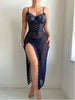 Sexy Lace Cutout Pajamas Jumpsuit Sheer Mesh Sexy Lingerie Sets