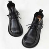 Women’s Pure Leather Chunky Big-Toe Ankle Boots by FitiqueFit
