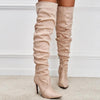Pointed-Toe Suede Stiletto Boots with High Zipper — European / American Chic by FitiqueFit