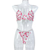 Cherry Exquisite Embroidery Three Dimensional Jacquard Push up Underwear Sexy Two Piece Sets Women