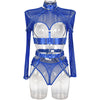 Sexy Three Piece Set at Complex Strap Halter Waist Seal Nightclub Sexy Underwear