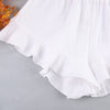 Long-sleeved Pajamas Crepe Cotton Ruffles Nightgown Shorts Suit Loose Cross-border Home Wear