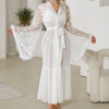 Sexy Mesh Nightgown Seductive Sexy Lingerie Cardigan Pajamas Women Bathrobe Home Outerwear Gown