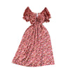 Retro V-neck Floral Dress Women's Short Sleeve