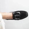 Vintage Square-Button Low-Cut Loafers — Women’s Elegant Slip-On Shoes by FitiqueFit