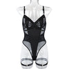 Mesh Stitched Backless Sexy Lacing Sleeveless Jumpsuit Female