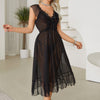 Sexy Polka Dot Nightdress Princess Cami Dress Summer Women Mesh Private Pajamas Backless Outerwear