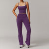 Faux Two Piece Halter Beauty Back Yoga Fold High Waist Casual All-Match Workout Exercise Outfit