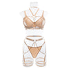 Sexy Underwear Three Piece Set Autumn Best Underwear Chain on Neck Waist Seal Heavy Craft