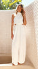 Summer Holiday Solid Color Halter Pocket Lace up One Piece Wide Leg Pants