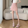 Lace-up Asymmetric Skirt Skirt New Chinese Style Pleated Skirt