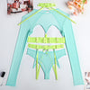 Sexy Three Piece Set at Complex Strap Halter Waist Seal Nightclub Sexy Underwear