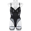 Mesh Stitched Backless Sexy Lacing Sleeveless Jumpsuit