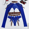 Sexy Three Piece Set at Complex Strap Halter Waist Seal Nightclub Sexy Underwear