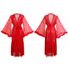 Sexy Mesh Nightgown Seductive Sexy Lingerie Cardigan Pajamas Women Bathrobe Home Outerwear Gown