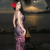 Stitching Butterfly Decoration Fashionable Vacation Style Dress