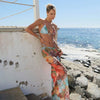 Spring Women Sexy Cropped Lace up Printed Bikini Three Piece Sets