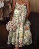 🌺 European & American Style Floral Art Print Sling Holiday Dress by FitiqueFit