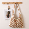 Ethnic Single Shoulder Cotton Thread Woven Bag Color Grandmother Grid Straw Bag Vacation Beach Bag Women Bag
