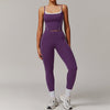 Faux Two Piece Halter Beauty Back Yoga Fold High Waist Casual All-Match Workout Exercise Outfit