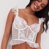 bralette Corset with Steel Ring Ultra-Thin Big Chest Small Push up Boning Corset Boning Corset Corset Embroidery Lace Sexy Bra