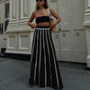 Striped Fringe Knitted Skirt