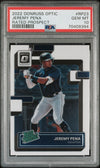 Graded 2022 Panini Donruss Optic Jeremy Pena #RP23 Rated Prospect Rookie RC Baseball Card PSA 10 Gem Mint