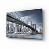 Manhattan Bridge Glass Wall Art by Insigneart USA