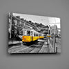 Yellow Tram (Lisbon) Glass Wall Art by Insigneart USA