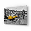 Yellow Tram (Lisbon) Glass Wall Art by Insigneart USA