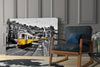 Yellow Tram (Lisbon) Glass Wall Art by Insigneart USA