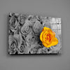 Yellow Rose Glass Wall Art by Insigneart USA