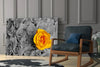 Yellow Rose Glass Wall Art by Insigneart USA