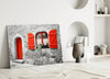 Red Door Glass Wall Art by Insigneart USA