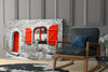 Red Door Glass Wall Art by Insigneart USA