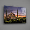 Blue Mosque Glass Wall Art by Insigneart USA